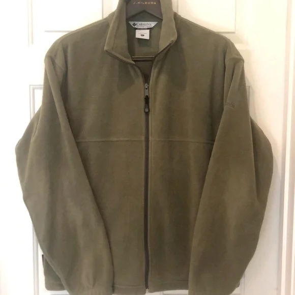 Columbia Mens Zip Up Fleece Jacket Sage color Size Large - Picture 2 of 8